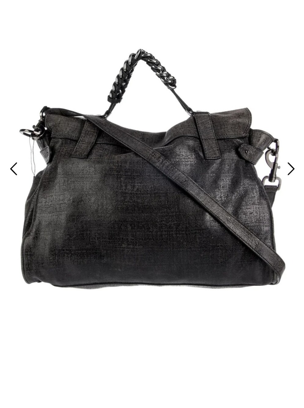 Mulberry Alexa Metallic Gray Leather Crossbody Bag - Picture 3 of 6